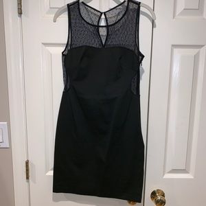 BCBG Generation black mesh back bodycon dress